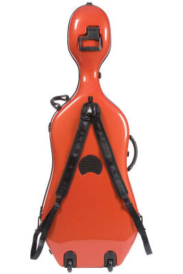 Newtech 4/4 Cello Case with Wheels - Terracotta
