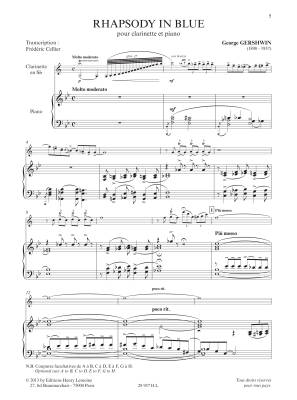 Rhapsody in Blue - Gershwin/Cellier - Clarinet/Piano