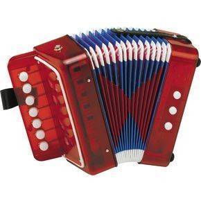 Childrens Button Accordion - Red