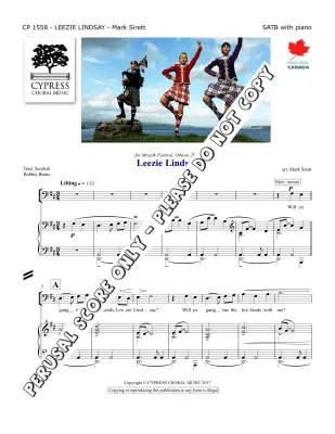 Leezie Lindsay - Scottish/Sirett - SATB