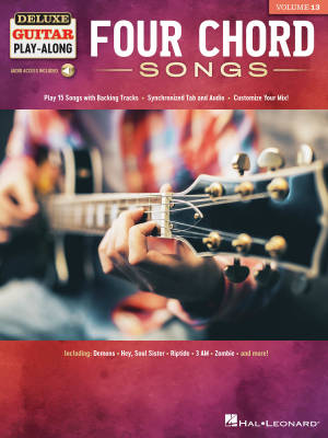 Hal Leonard - Four Chord Songs: Deluxe Guitar Play-Along Volume 13 - Guitar TAB - Book/Audio Online