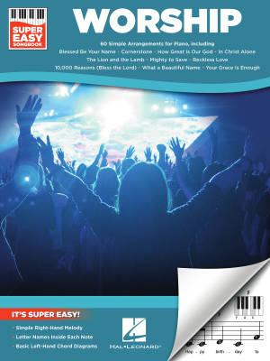 Hal Leonard - Worship: Super Easy Songbook - Piano - Book