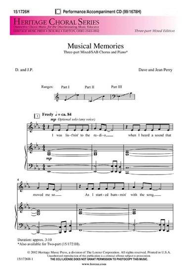Musical Memories - Perry/Perry - 3pt Mixed