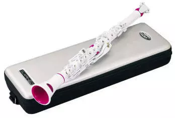 Clarineo - All Plastic C Clarinet in White & Pink