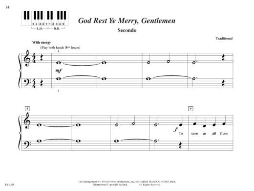 Duettime Piano Christmas, Primer Level - Faber - Piano Duet (1 Piano, 4 Hands) - Book