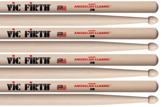 Vic Firth - American Classic Value Pack (3 Pairs +1 Free Pair) - 2B