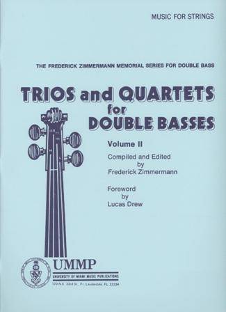 Trios and Quartets for Double Basses, Volume II - Zimmermann - Double Basses - Book