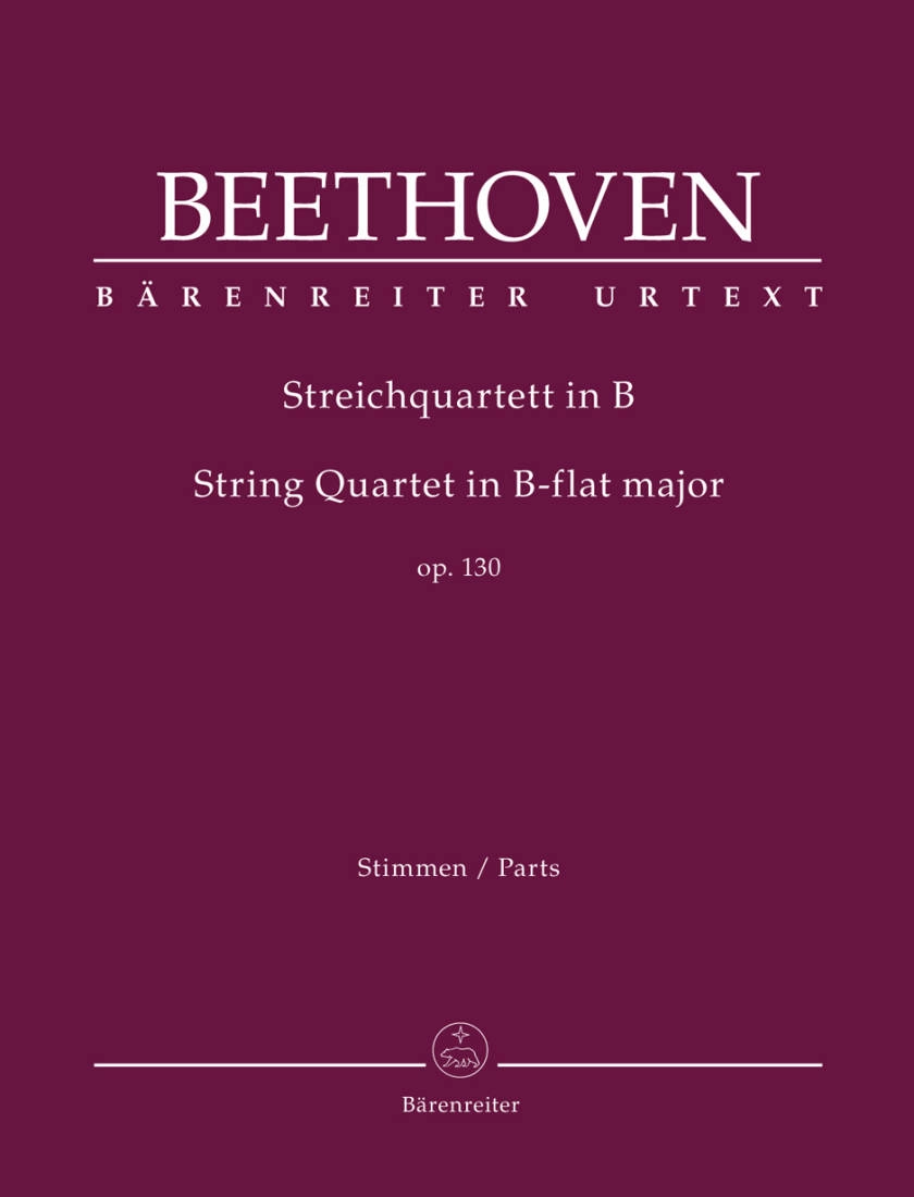 String Quartet In B-flat Major, Opus 130 - Beethoven/Del Mar - String Quartet - Parts Set