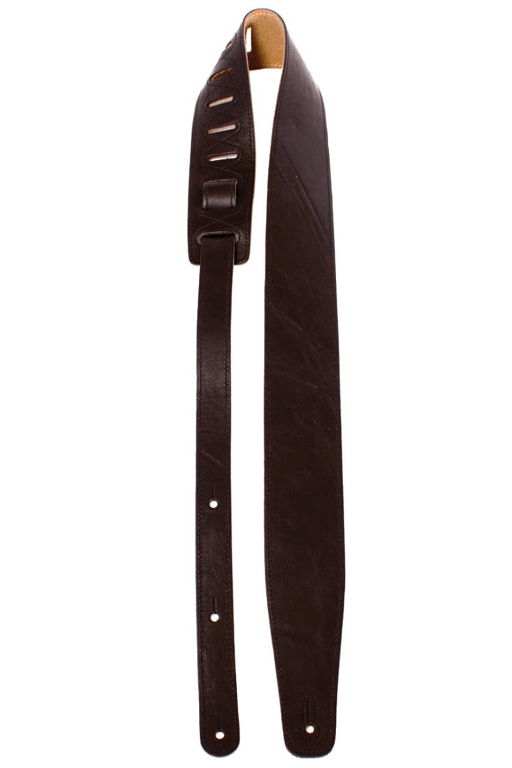 2.5\'\' Full Grain Leather Guitar Strap - Black