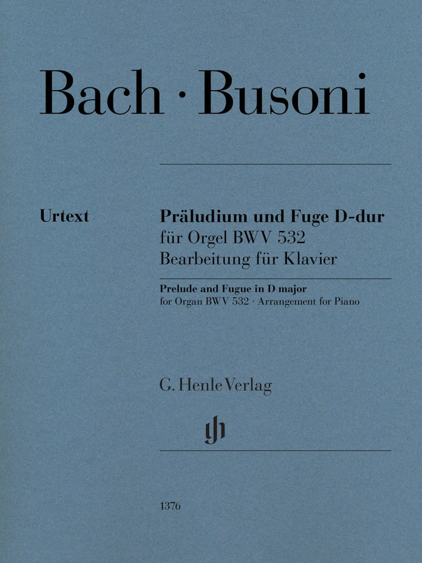 Prelude and Fugue in D major, BWV 532 - Bach/Busoni - Piano - Book