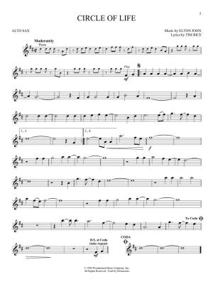 The Lion King for Alto Sax: Instrumental Play-Along - Book/Audio Online