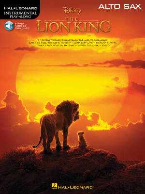 Hal Leonard - The Lion King for Alto Sax: Instrumental Play-Along - Livre/Audio en ligne