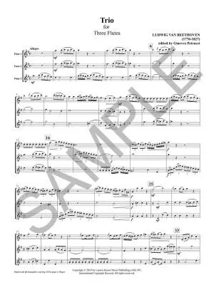 Trio for Three Flutes - Beethoven/Petrucci - Flute Trio