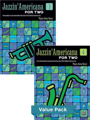 Jazzin\' Americana for Two, Books 3-4 (Value Pack) - Rossi - Piano Duet (1 Piano, 4 Hands) - Books