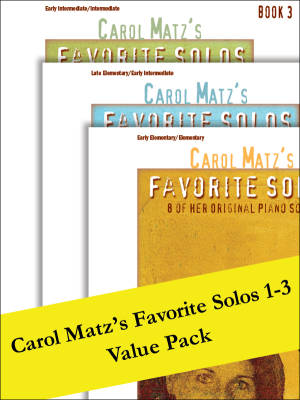 Alfred Publishing - Carol Matzs Favorite Solos, Books 1-3 (Value Pack) - Piano - Books