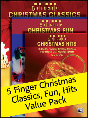 Alfred Publishing - 5 Finger Christmas, Hits/Fun/Classics Books (Value Pack) - Gerou - Piano - Books