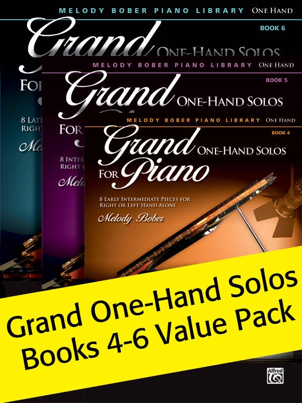 Grand One-Hand Solos, Books 4-6 (Value Pack) - Bober - Piano - Books