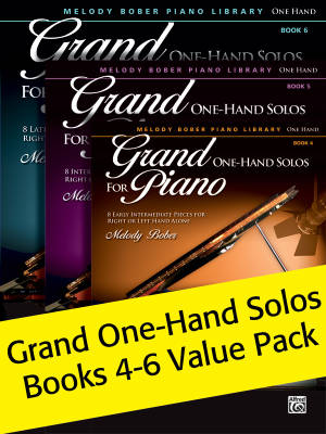 Alfred Publishing - Grand One-Hand Solos, Books 4-6 (Value Pack) - Bober - Piano - Books