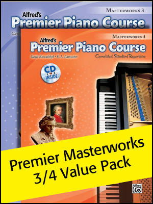 Alfred Publishing - Premier Piano Course, Masterworks, Books 3 & 4 (Value Pack) - Kowalchyk/Lancaster - Piano - Books/CDs