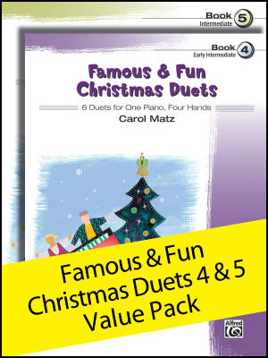 Alfred Publishing - Famous & Fun Christmas Duets, Books 4-5 (Value Pack) - Matz - Piano Duet (1 Piano, 4 Hands) - Books
