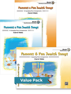 Famous & Fun Jewish Songs, Books 1-3 (Value Pack) - Matz - Piano - Books