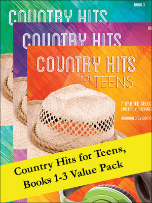 Alfred Publishing - Country Hits for Teens, Books 1-3 (Value Pack) - Coates - Piano - Books