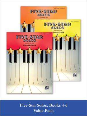 Alfred Publishing - Five-Star Solos, Books 4-6 (Value Pack) - Alexander - Piano - Books