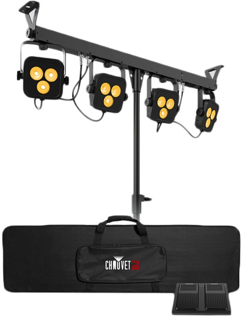 4Bar LT QuadBT Bluetooth Enabled Lighting System with Tripod, Bag and Footswitch