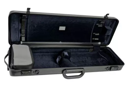 Hightech Oblong Violin Case w/ No Pocket - Black Lazure