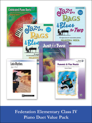 Alfred Publishing - Federation Elementary Class IV Piano Duet (Value Pack) - Piano Duet (1 Piano, 4 Hands) - Book