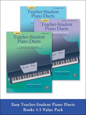 Alfred Publishing - Easy Teacher-Student Piano Duets, Books 1-3 (Value Pack) - Kowalchyk/Lancaster - Piano Duet (1 Piano, 2 Hands) - Books