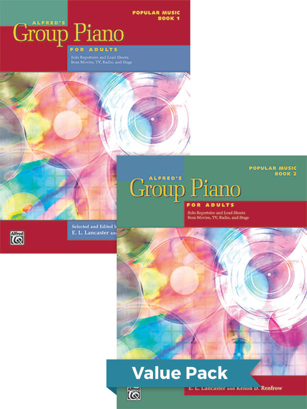 Alfred\'s Group Piano for Adults: Popular Music Books 1 & 2 - Lancaster/Renfrow - Piano - Books