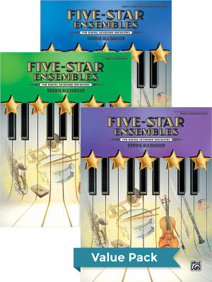Alfred Publishing - Five-Star Ensembles, Books 1-3 (Value Pack) - Alexander - Electronic Keyboard - Books