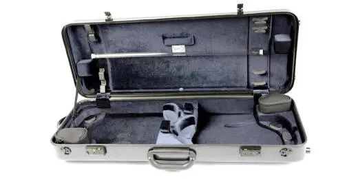 Hightech Double Violin Case - Black Carbon
