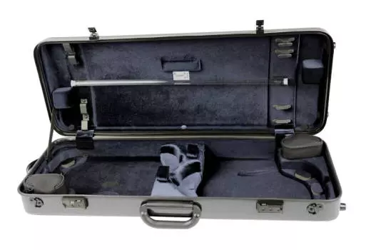 Hightech Double Violin Case - Black Carbon