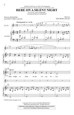 Here on a Silent Night - Besig/Price - SATB