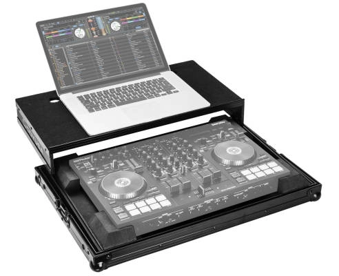 Low Profile Flight Case with Glide Platform for Roland DJ-707M - Black Hardware