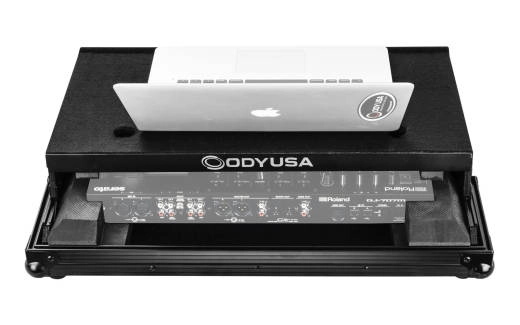Low Profile Flight Case with Glide Platform for Roland DJ-707M - Black Hardware