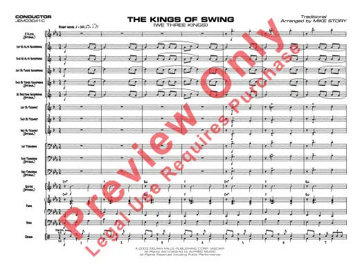 The Kings of Swing (We Three Kings) - Traditional/Story - Jazz Ensemble - Gr. 1