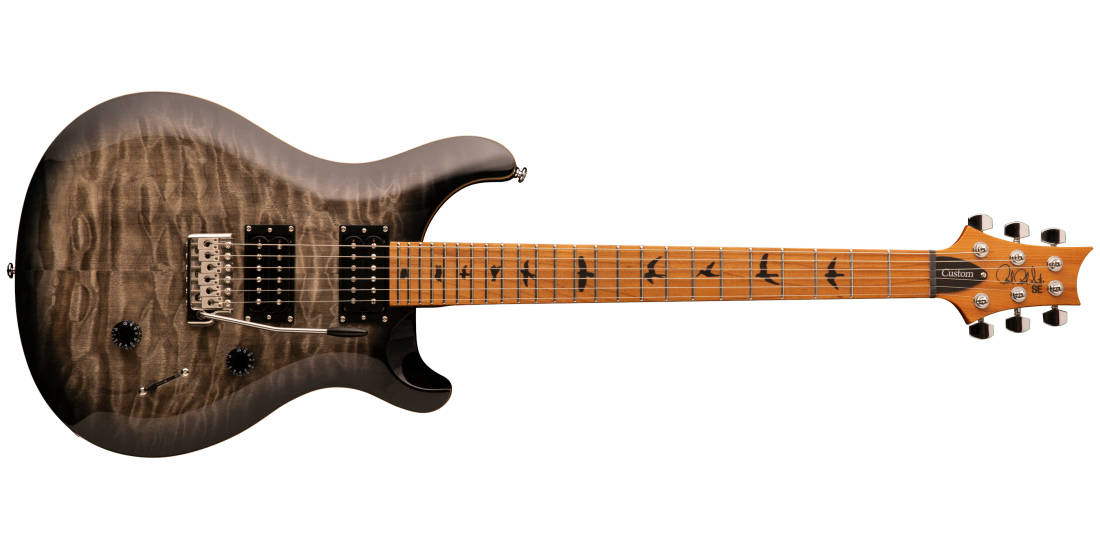 PRS Guitars SE Custom 24 Quilted Maple Top With Gigbag - Charcoal Burst |  Long & McQuade