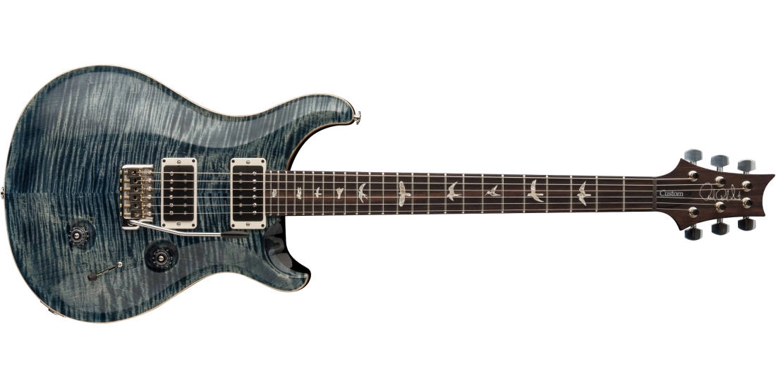 Custom 24 Electric Guitar with Pattern Thin Neck, Case Included - Faded Whale Blue