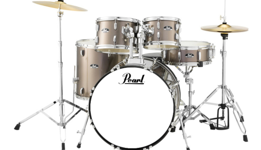 Pearl - Roadshow 5-Piece Drum Kit (22,10,12,16,SD) with Hardware and Cymbals - Bronze