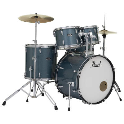 Pearl - Roadshow 5-Piece Drum Kit (22,10,12,16,SD) with Hardware and Cymbals - Aqua Blue