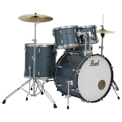 Pearl - Roadshow 5-Piece Drum Kit (22,10,12,16,SD) with Hardware and Cymbals - Aqua Blue