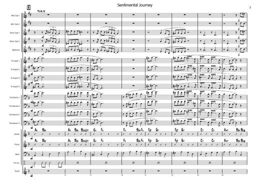 Sentimental Journey - Brown/Martin - Jazz Ensemble/Vocal - Gr. Easy