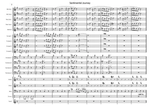 Sentimental Journey - Brown/Martin - Jazz Ensemble/Vocal - Gr. Easy