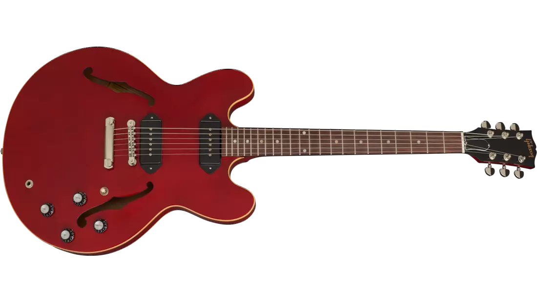 ES-335 Plaintop P-90 - Rouge vin