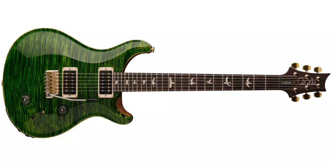 Custom 24 Electric Guitar with Pattern Thin Neck, Case Included - Emerald