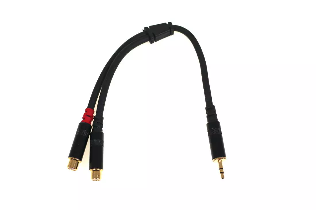 Mini-Jack TRS-M to 2x RCA-F Adaptor