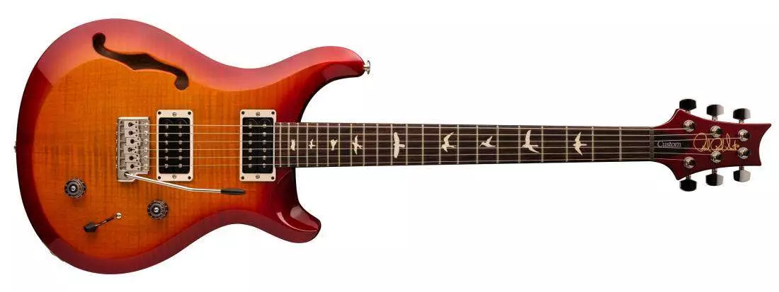 Guitare à corps semi-creux S2 Custom 22 avec étui -Dark Cherry Sunburst